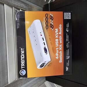 4-Port USB KVM Switch Kit with Audio | TRENDnet
